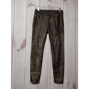 Baccini Jeans Ladies 8 Leopard‎ Print Skinny Shimmer